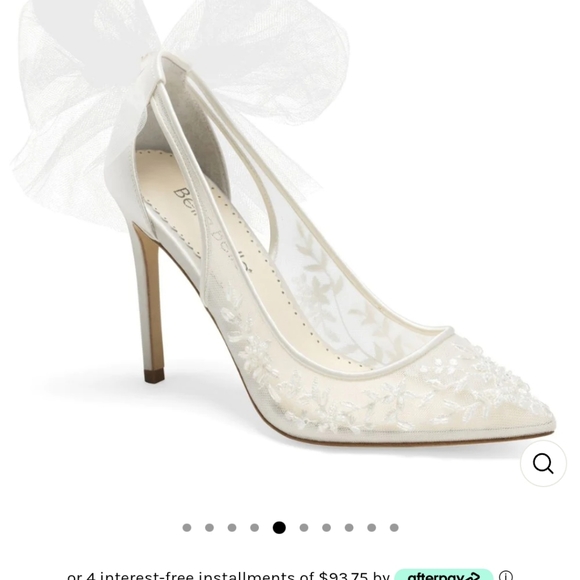 Bella Belle Edna ivory bridal beaded embroidered heels 8 - Picture 1 of 3